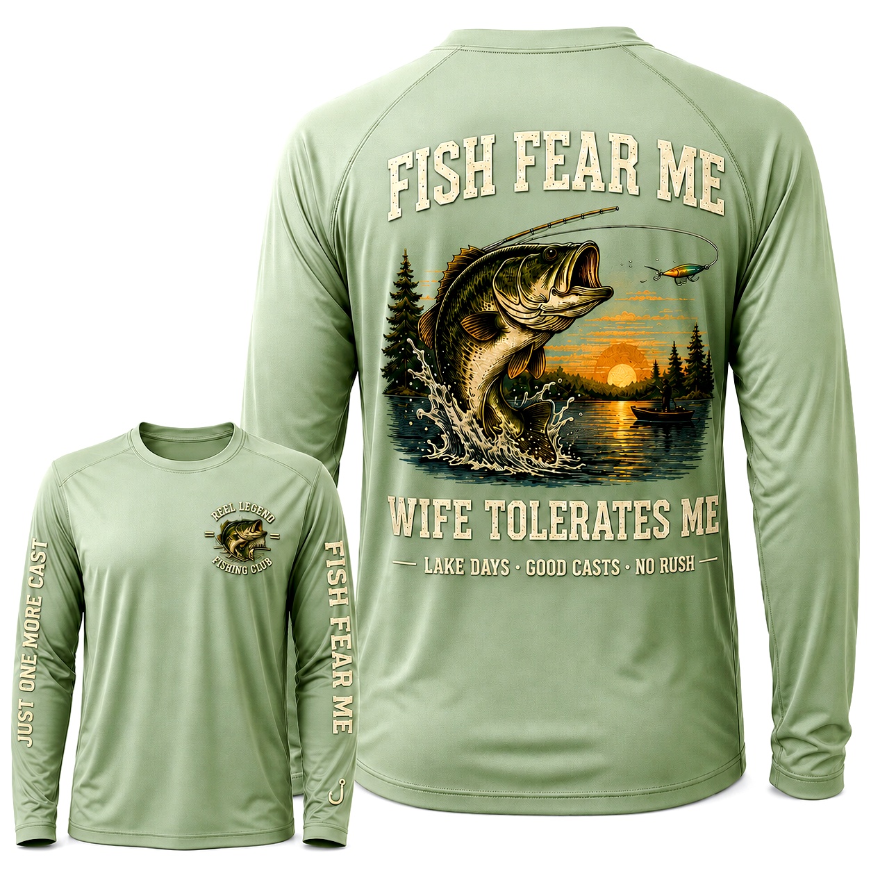 Fish Fear Me Long Sleeve Fishing Tee
