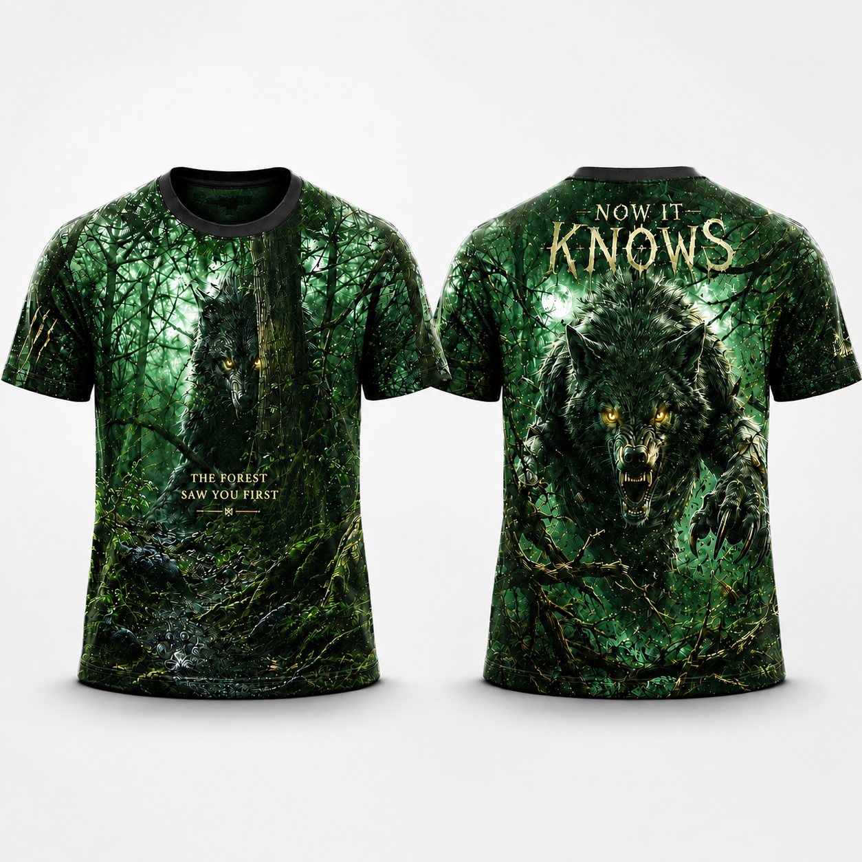 Now It Knows Wolf Forest T-Shirt
