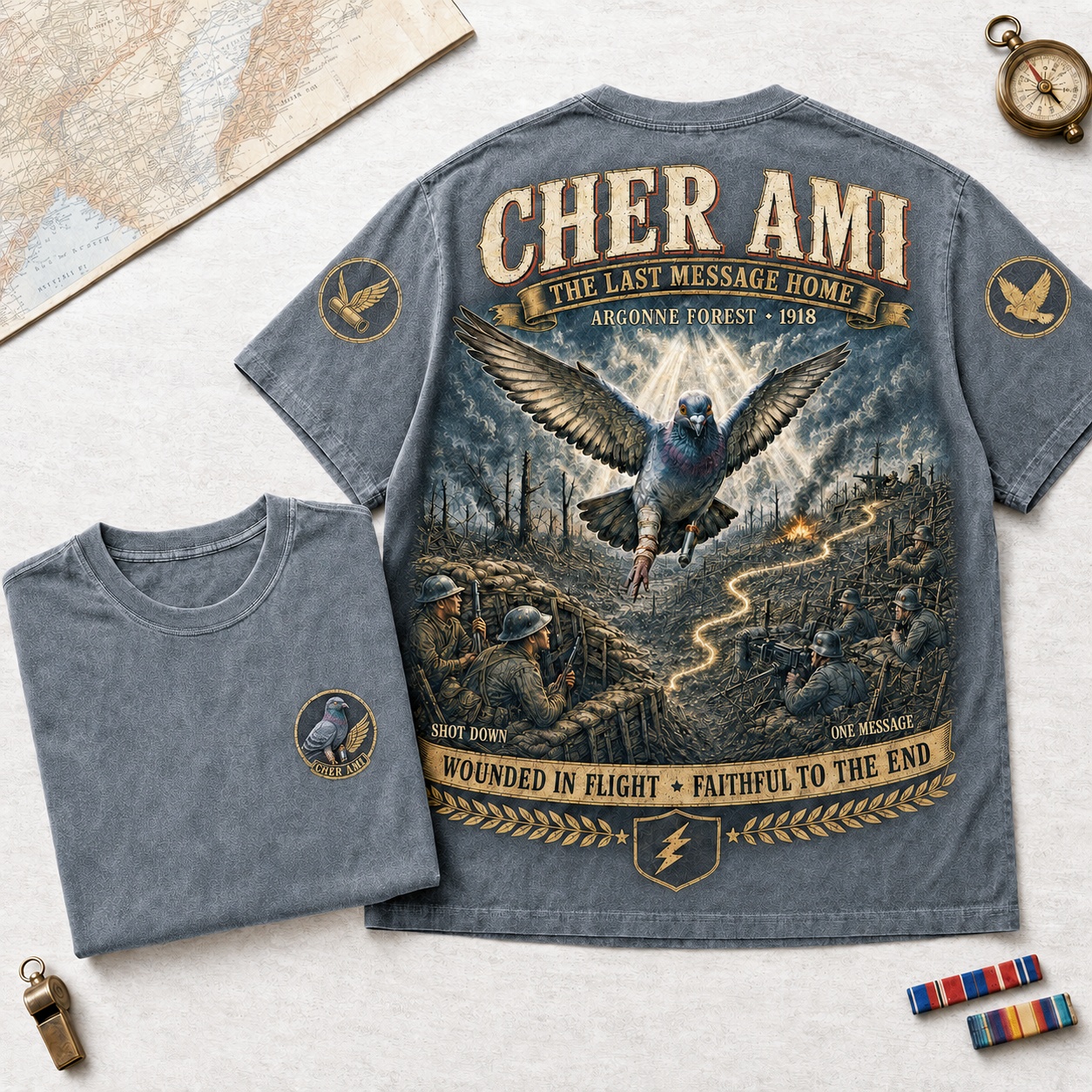 Cher Ami Rescue Message Tribute Tee