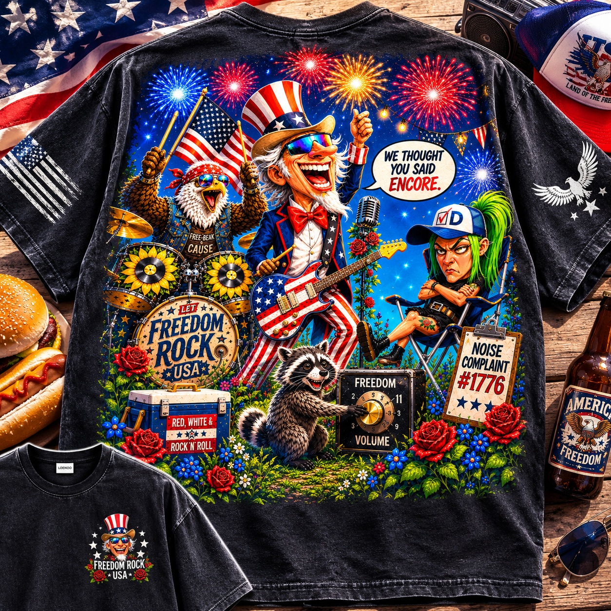 Freedom Rock USA Graphic Tee