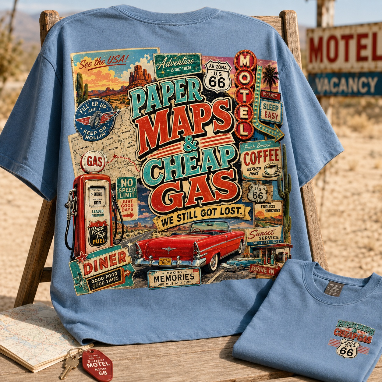 Life Happens on Route 66 Tee