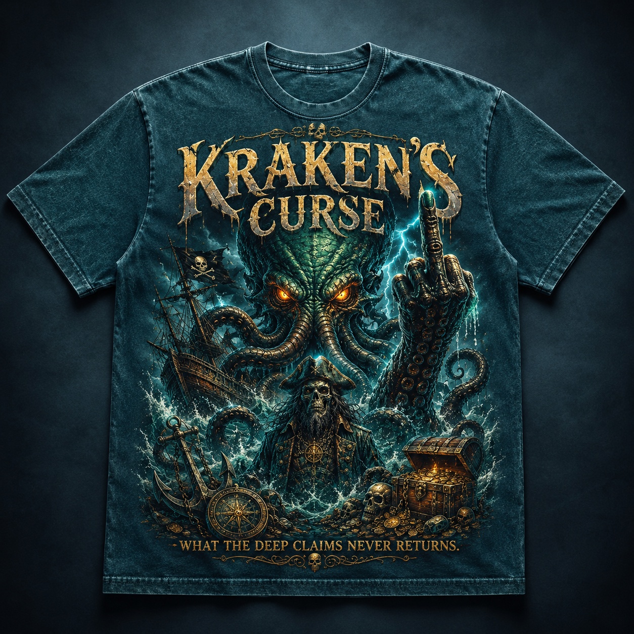 Kraken’s Cursed Captain Tee