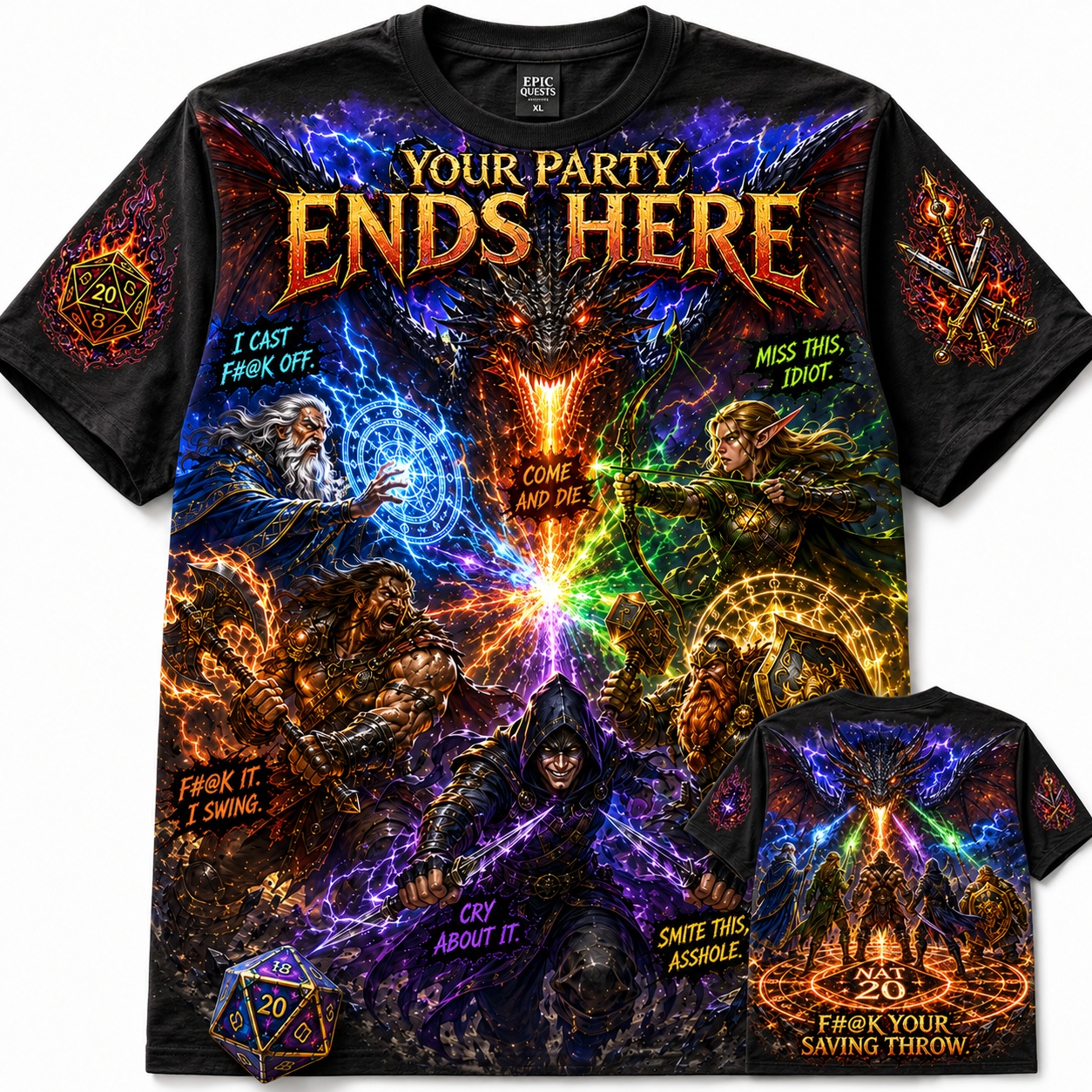 Nat 20 Saves the Party Tee