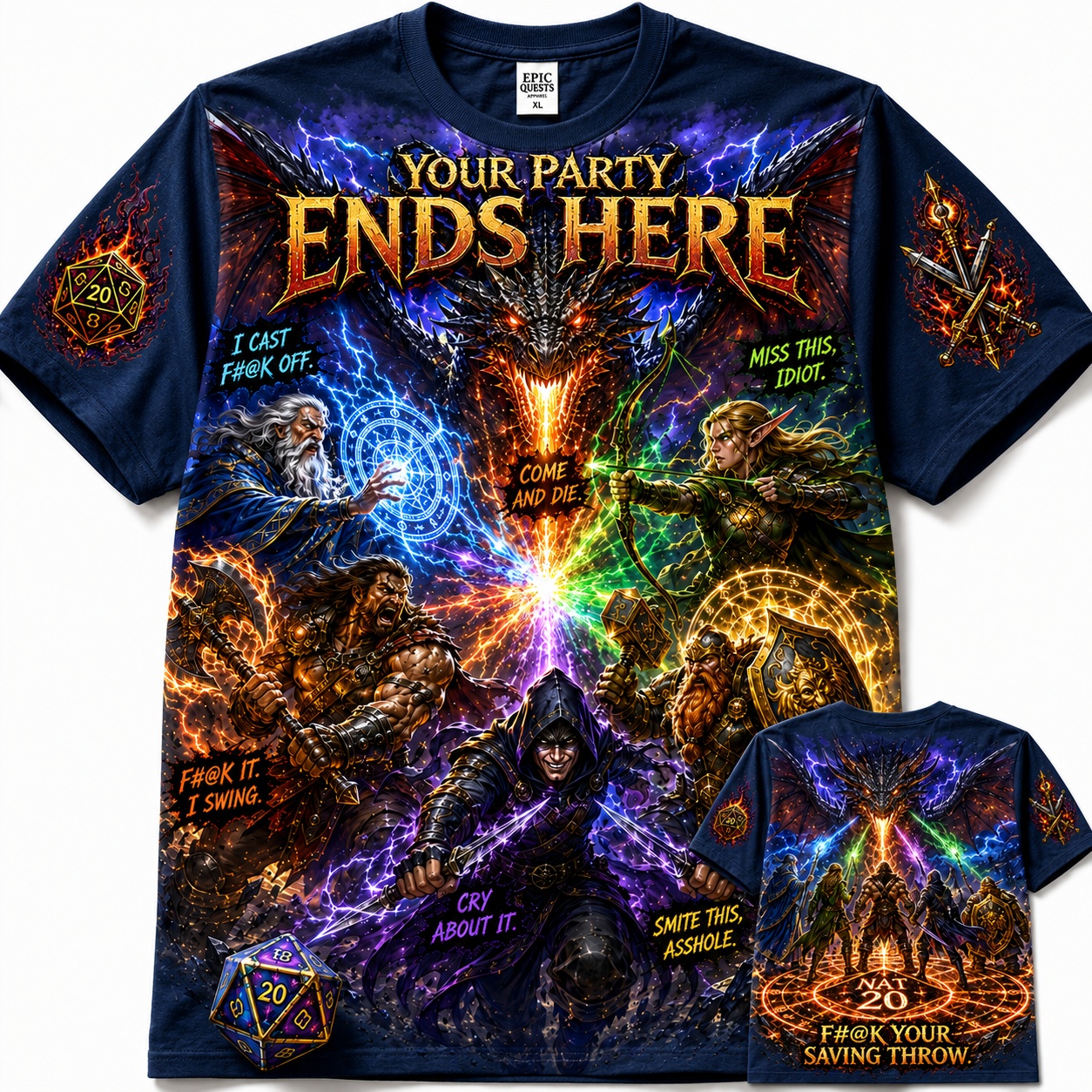 Nat 20 Saves the Party Tee