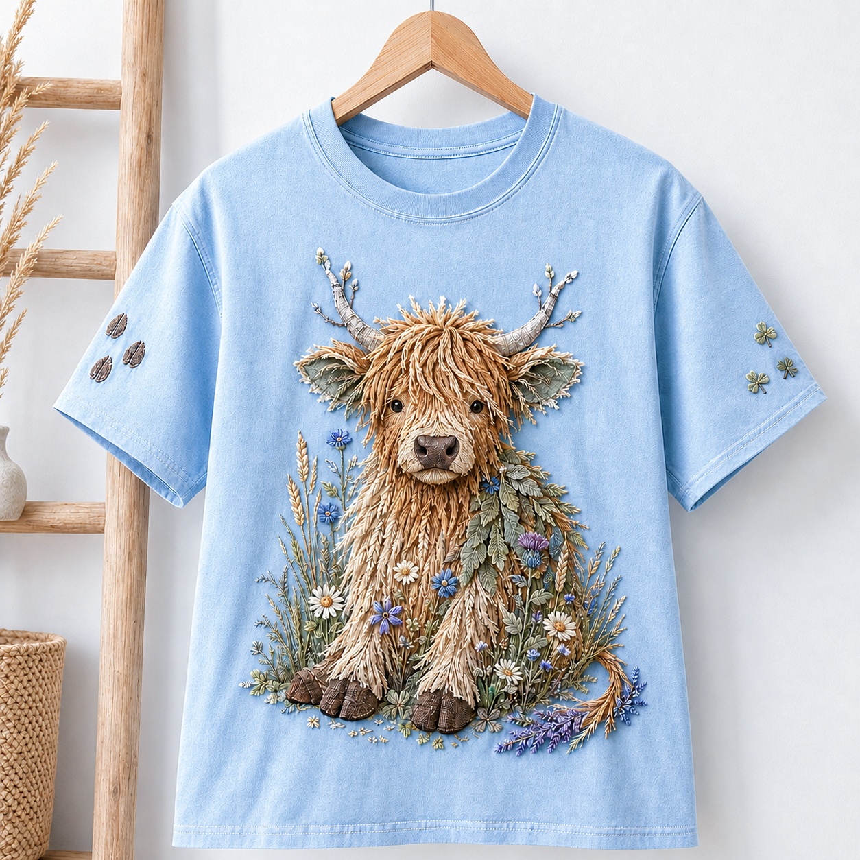 Highland Cow Wildflower Tee