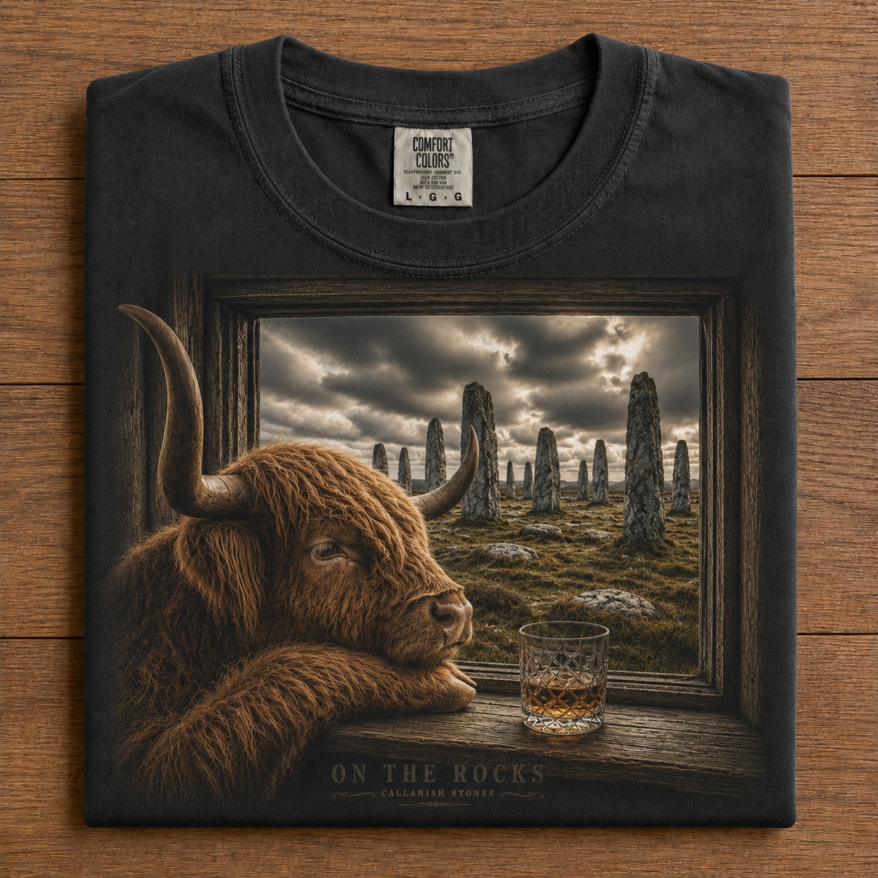 Highland Cow Window View Tee