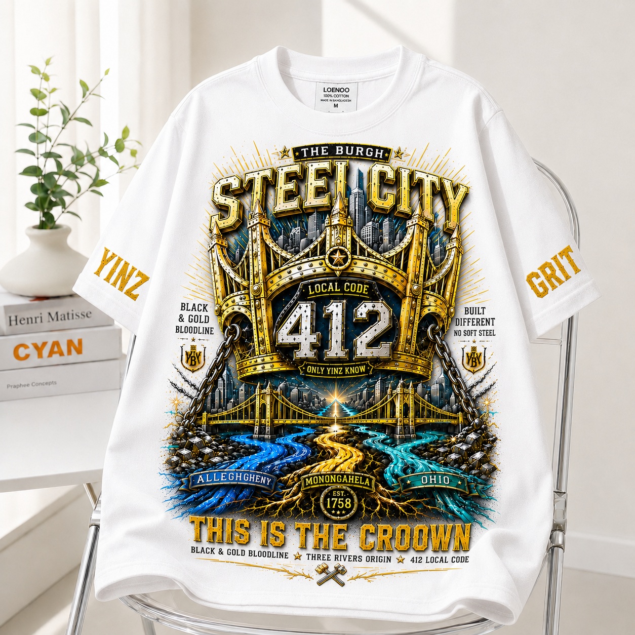Pittsburgh Steel City 412 Graphic Tee