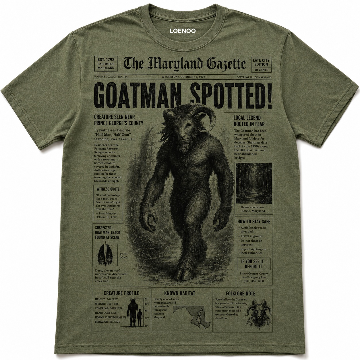 Goatman Spotted Newspaper Tee