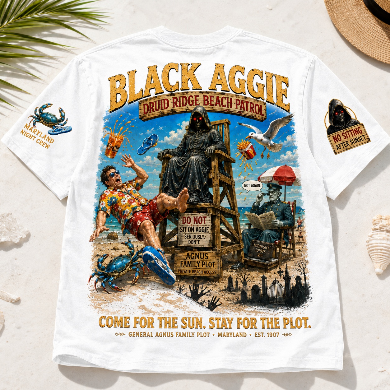 Black Aggie Beach Patrol Tee