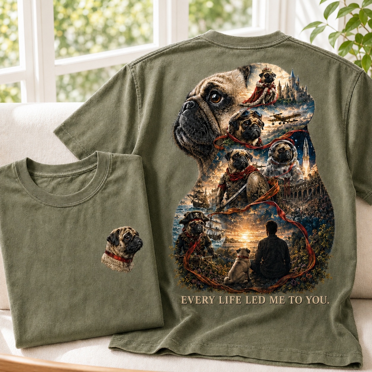 Every Life Led Me to You Pug Tee