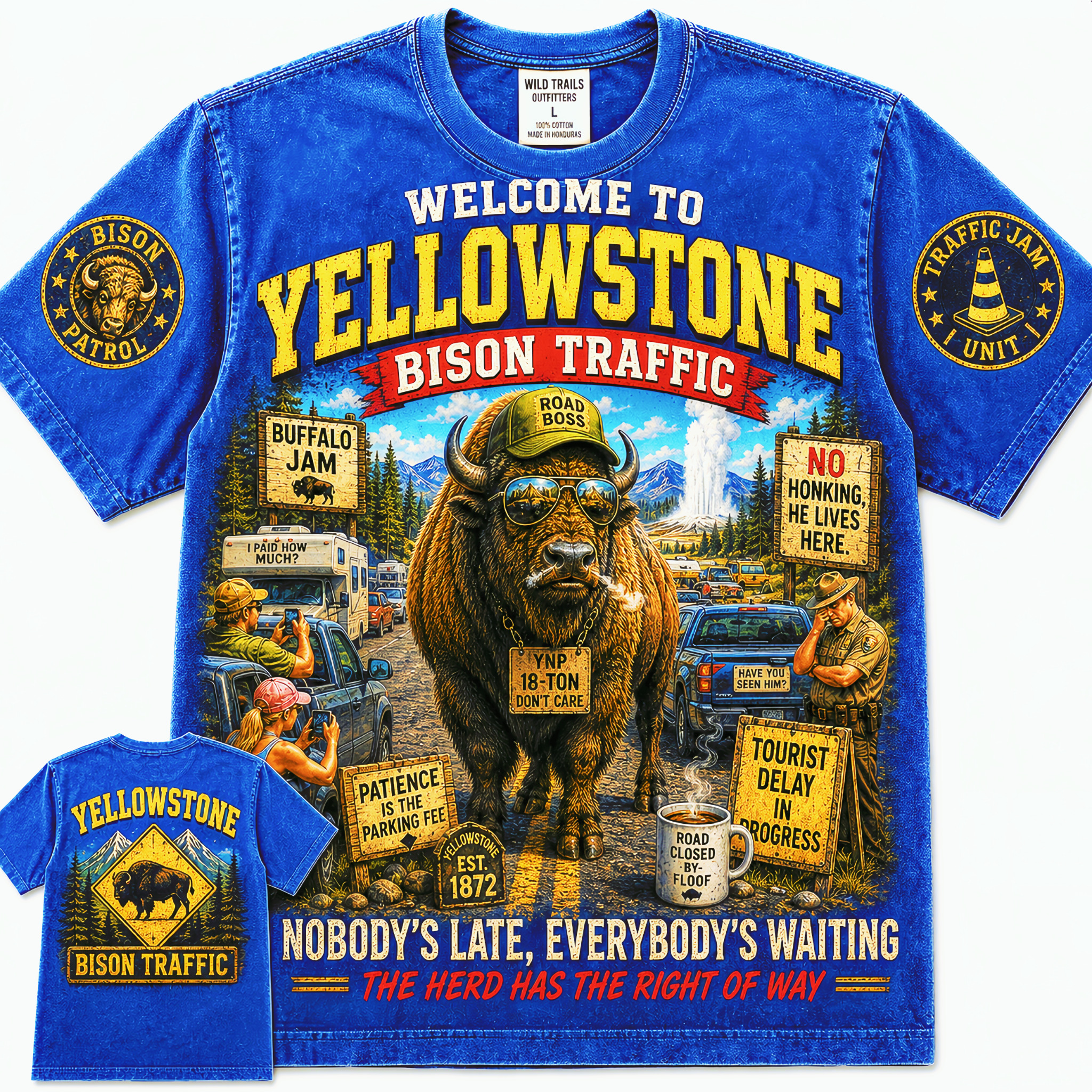 Yellowstone Bison Traffic T-Shirt