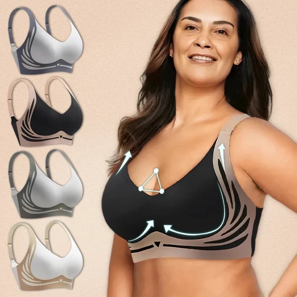 🔥Spring Sale 🎁Super gather bra | Wireless Push-up Bra👍No more sagging breasts