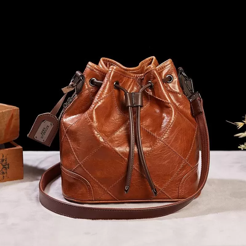 Retro fashion bucket bag