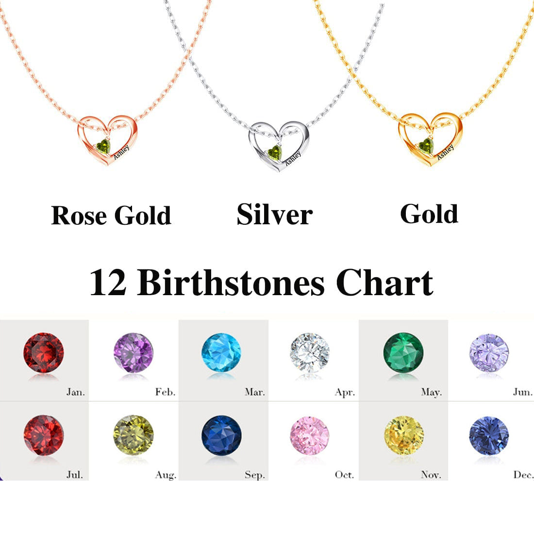 ❤️Heart of Love Birthstone Necklace for Mom Grandma❤️
