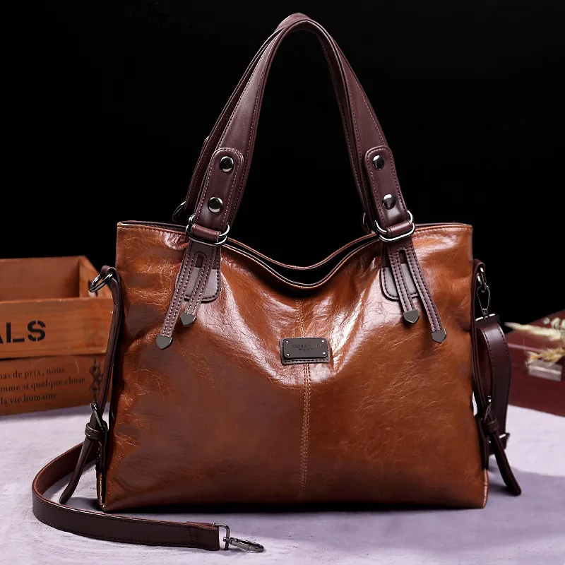 Vintage Big Capacity Crossbody Hand Bag For Ladies