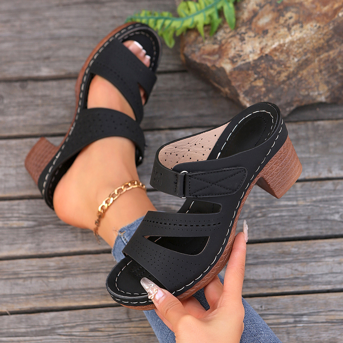 🔥Mom's Gift 🎁Buy 2 Get 2 Free🔥Last Day 60% OFF - Orthopedic Heel Sandals ( BUY 2 FREE SHIPPING )✨
