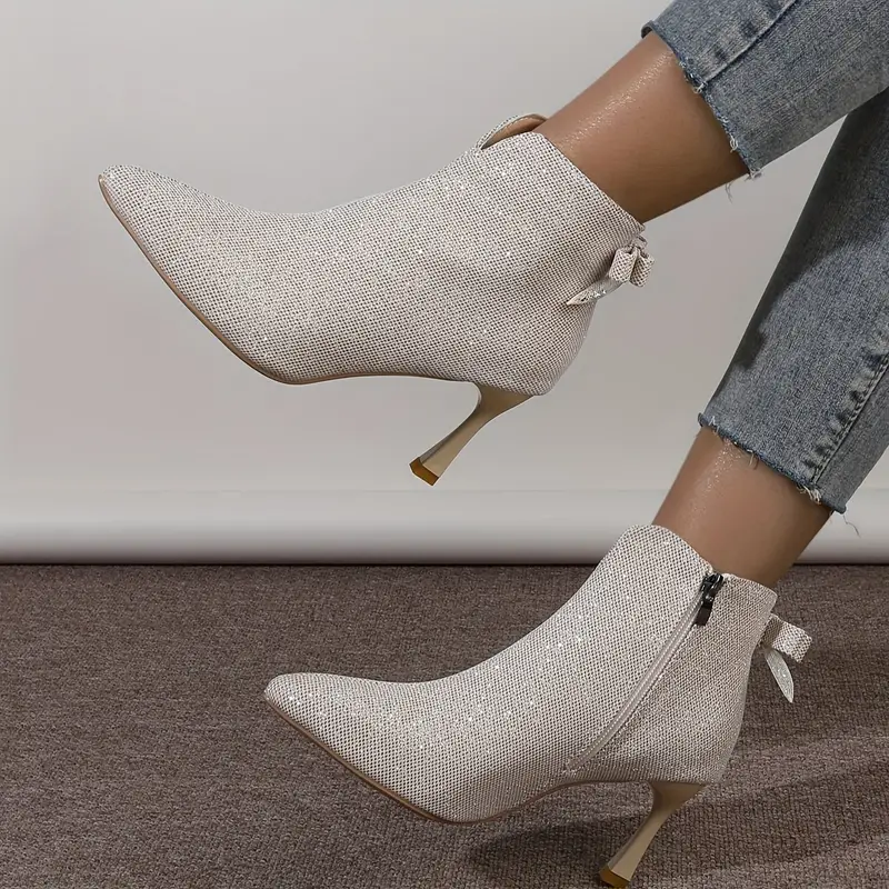 🔥2026 Spring Sale 70% OFF🌲--Women's Zip Up Chic Bowknot Boots🦋