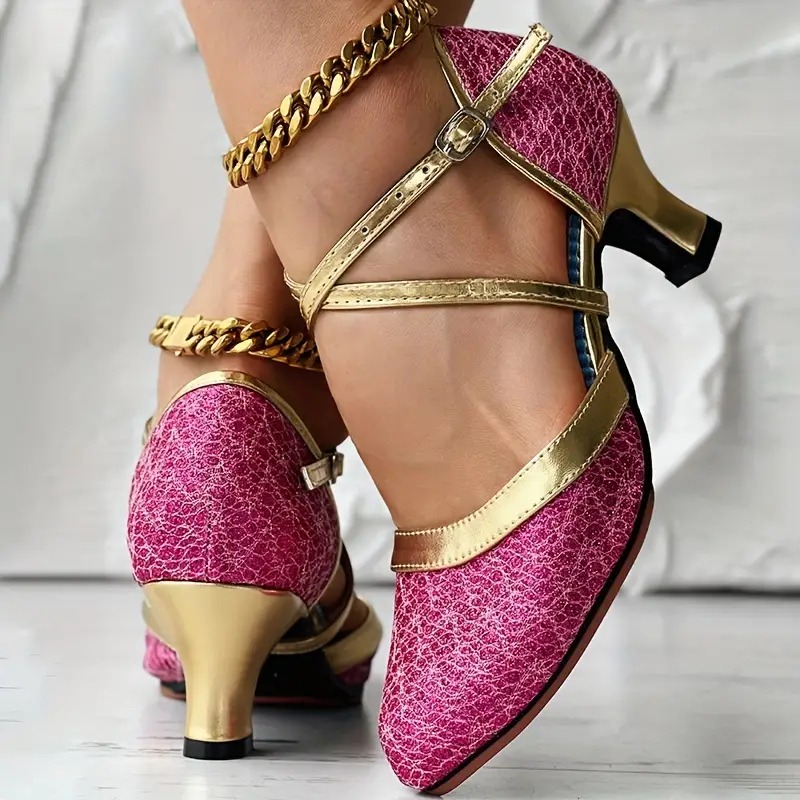 🔥😍Christmas Clearance Sale 80% off🌲--Women's Glitter D'Orsay Latin Dance Shoes✨