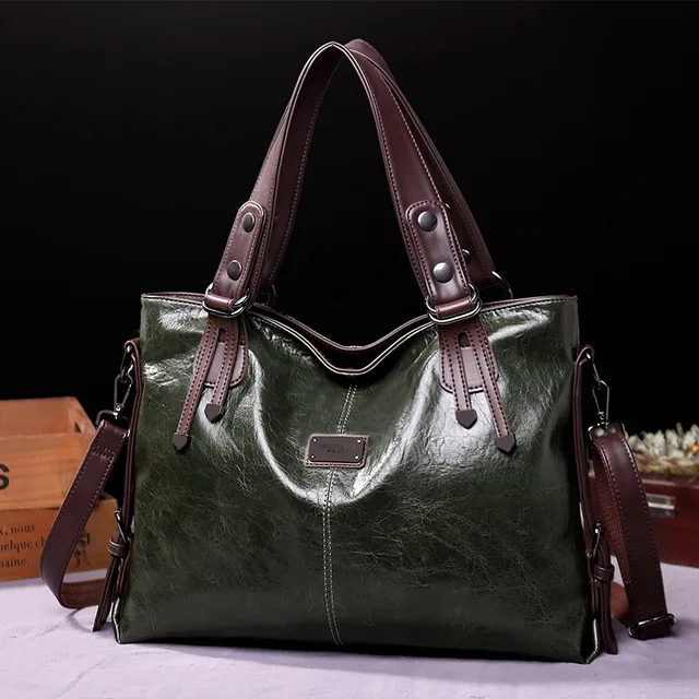 Vintage Big Capacity Crossbody Hand Bag For Ladies