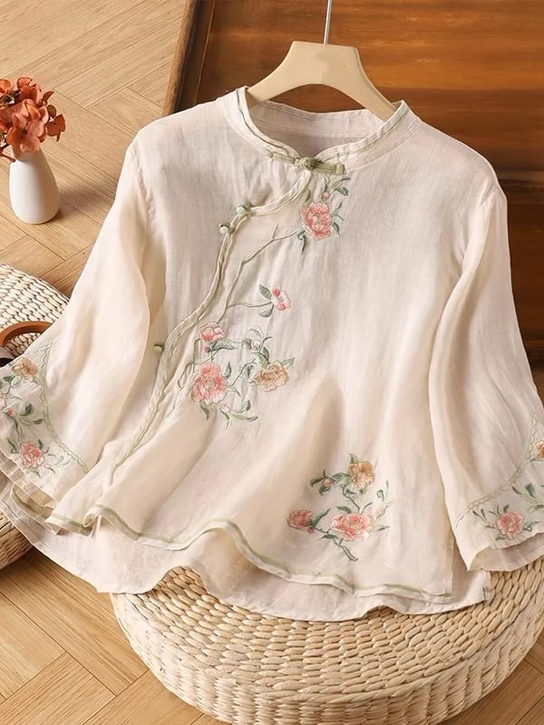 Women's Floral Embroidered Blouse