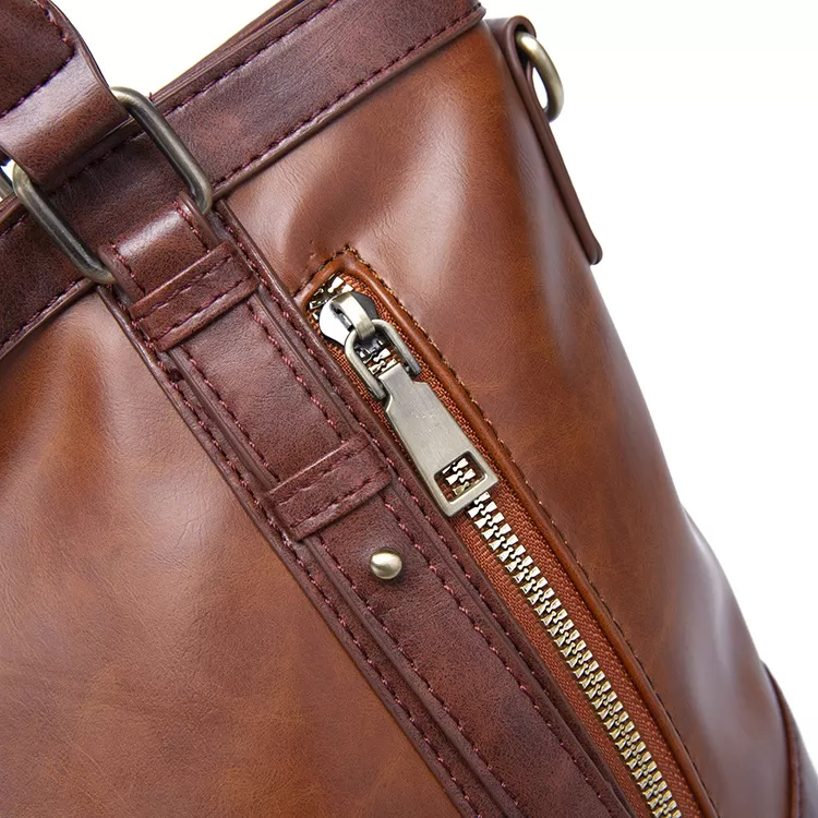💝Last Day For Clearance 80%✨---Vintage Leather Zip Tote Bag