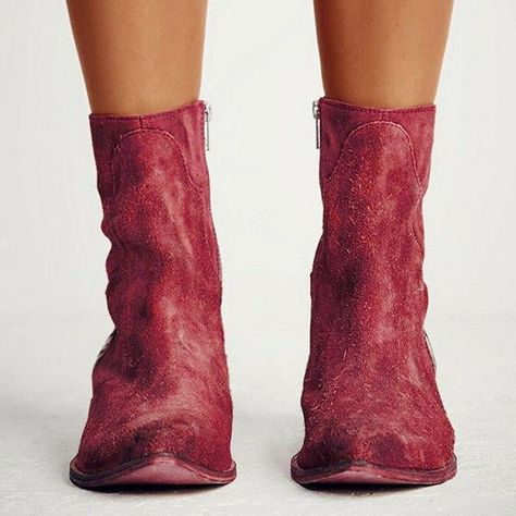 🔥LAST WEEK BLACK FRIDAY SALE--Womens Suede Mid Heel Vintage Nude Boots