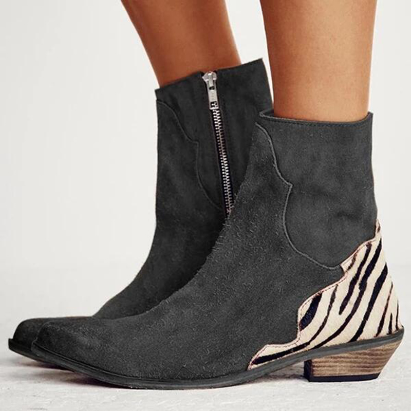 🔥LAST WEEK BLACK FRIDAY SALE--Womens Suede Mid Heel Vintage Nude Boots
