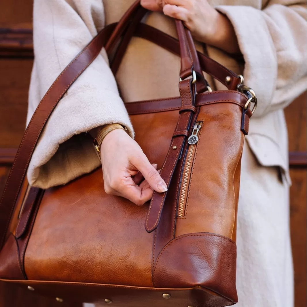 💝Last Day For Clearance 80%✨---Vintage Leather Zip Tote Bag