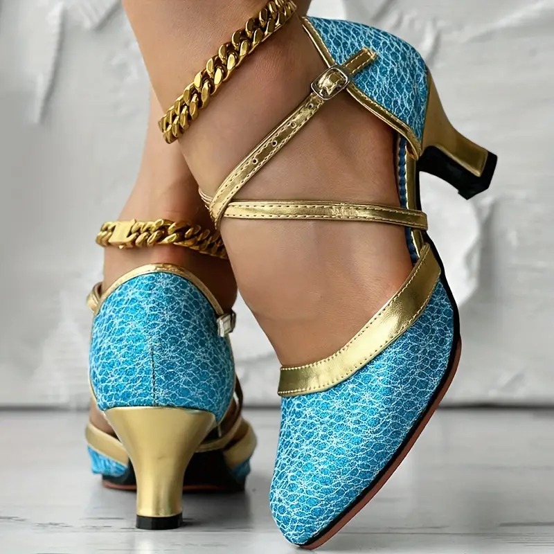 🔥😍Christmas Clearance Sale 80% off🌲--Women's Glitter D'Orsay Latin Dance Shoes✨