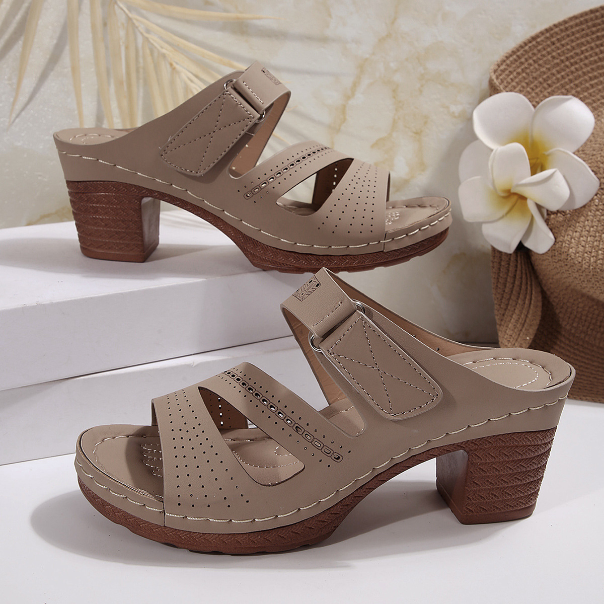 🔥Mom's Gift 🎁Buy 2 Get 2 Free🔥Last Day 60% OFF - Orthopedic Heel Sandals ( BUY 2 FREE SHIPPING )✨