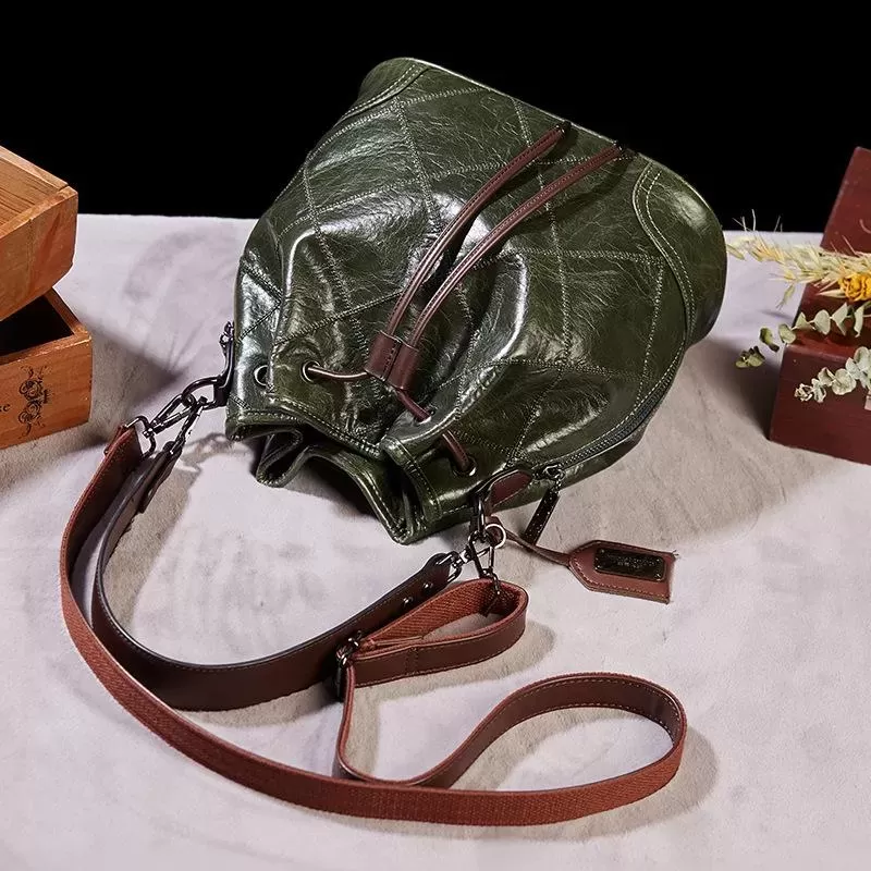 Retro fashion bucket bag