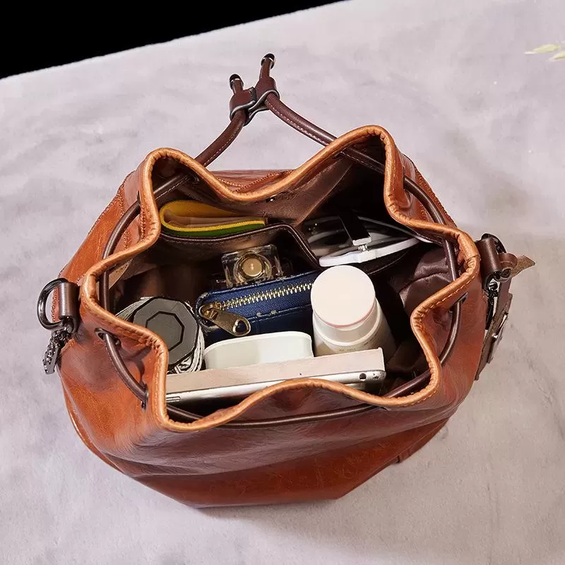 Retro fashion bucket bag