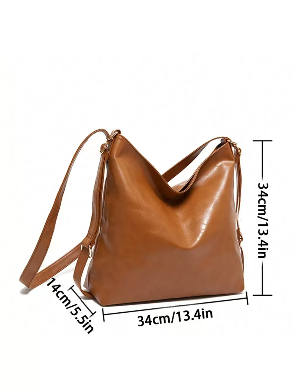 Versatile Tan Leather Bag