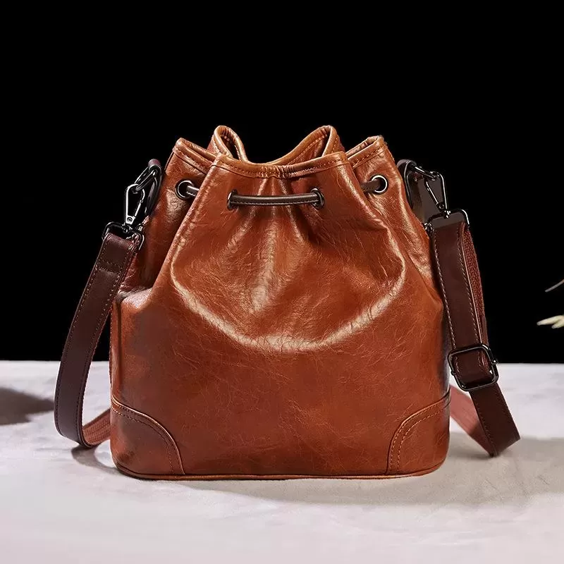 Retro fashion bucket bag