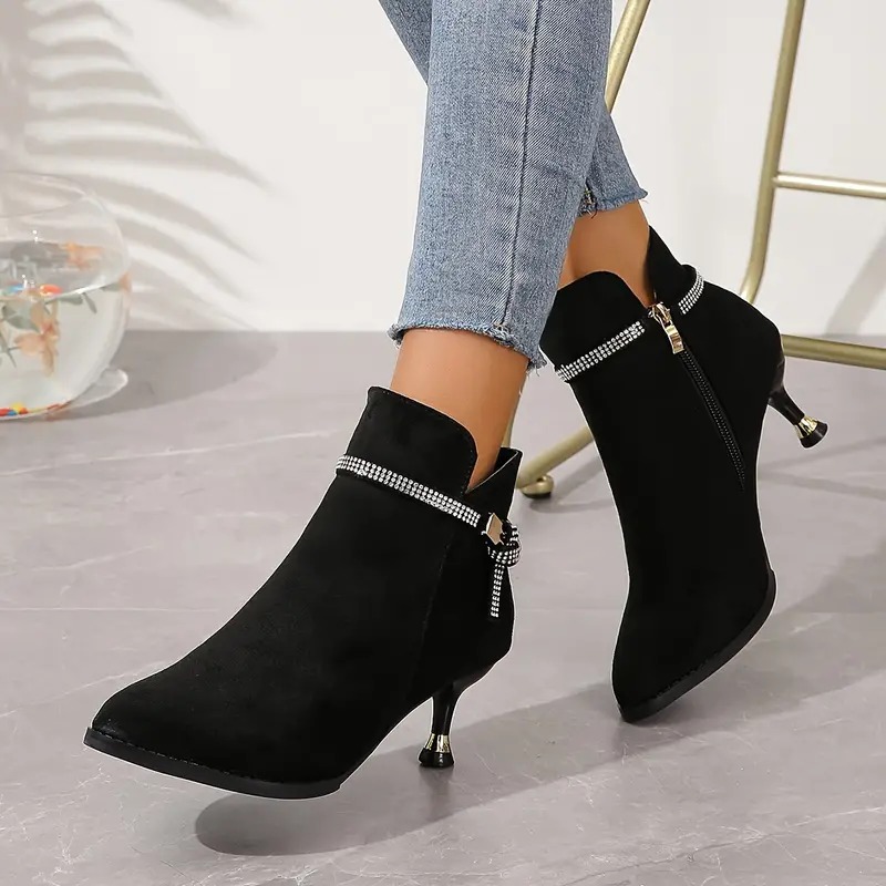 🔥2026 Spring Sale 59% OFF🌲--Dazzling Rhinestone Stiletto Heeled Boots
