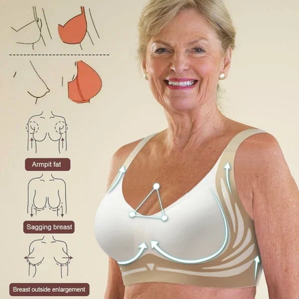 🔥Spring Sale 🎁Super gather bra | Wireless Push-up Bra👍No more sagging breasts