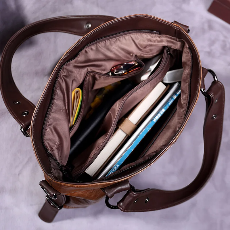 Vintage Big Capacity Crossbody Hand Bag For Ladies