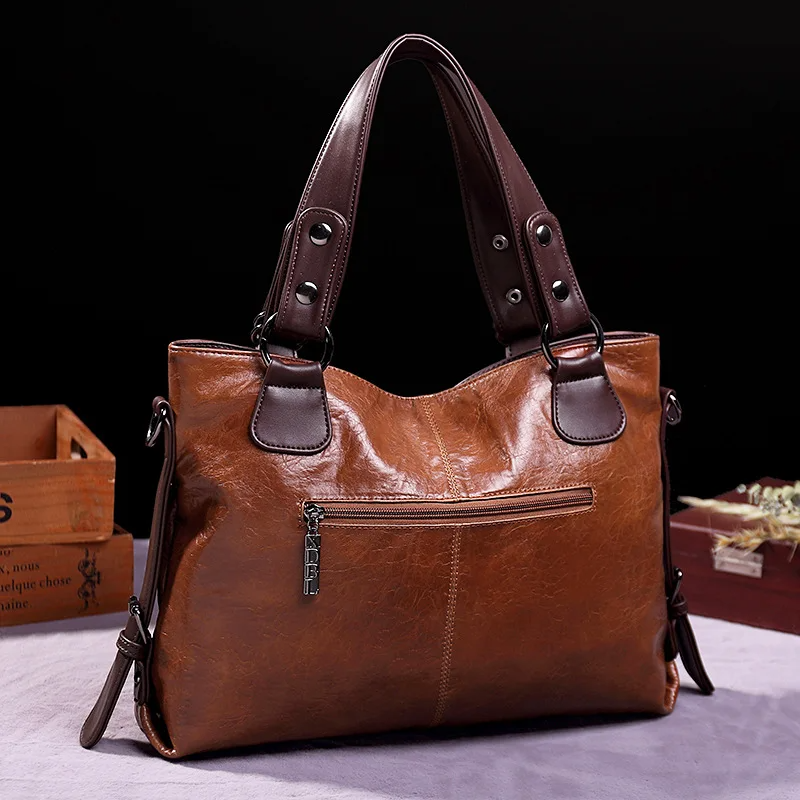 Vintage Big Capacity Crossbody Hand Bag For Ladies