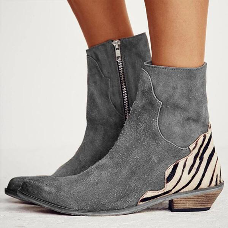 🔥LAST WEEK BLACK FRIDAY SALE--Womens Suede Mid Heel Vintage Nude Boots