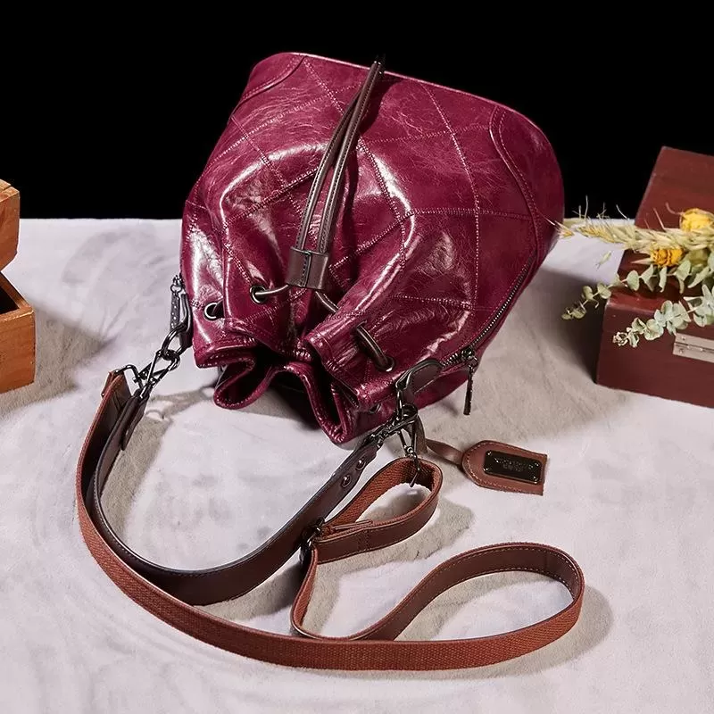 Retro fashion bucket bag