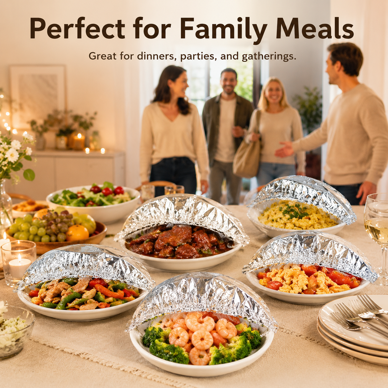 Thermal insulated food cover for bowls plates and serving dishes