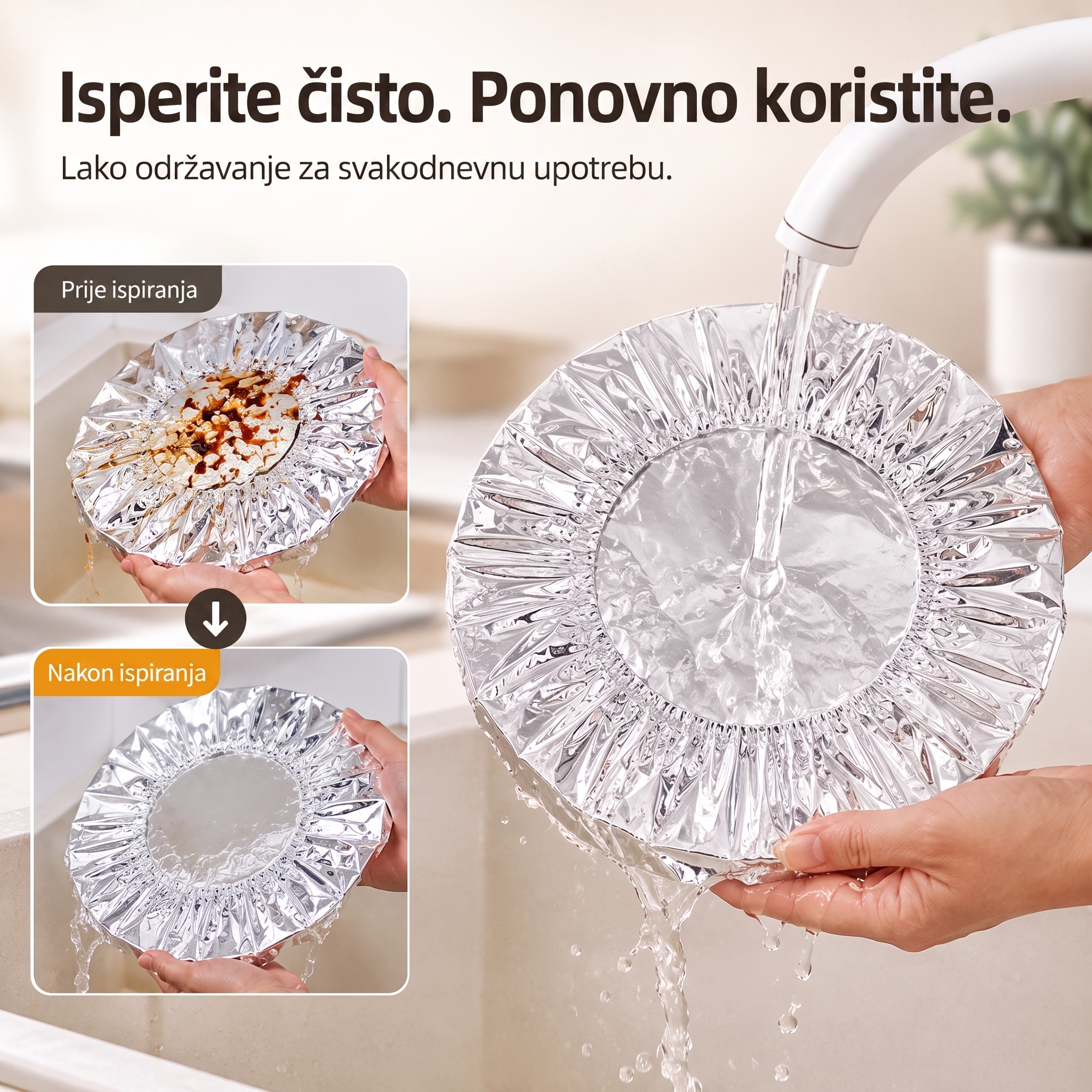 🔥🔥PKNEW® Sklopiva aluminijska folija za zaštitu hrane | Održava obroke toplima, svježima i zaštićenima od voćnih mušica