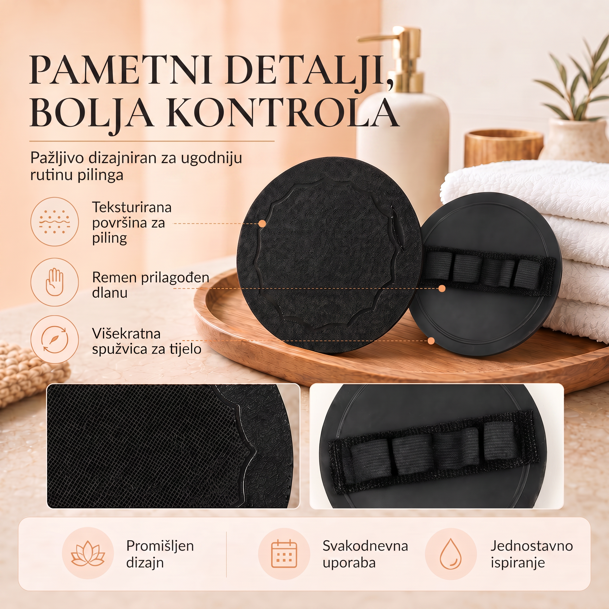 🔥🔥🚿 Piling za tijelo za dubinsko čišćenje i piling – nježno uklanja mrtvu kožu i djeluje poput spa spužve 🧖‍♀️