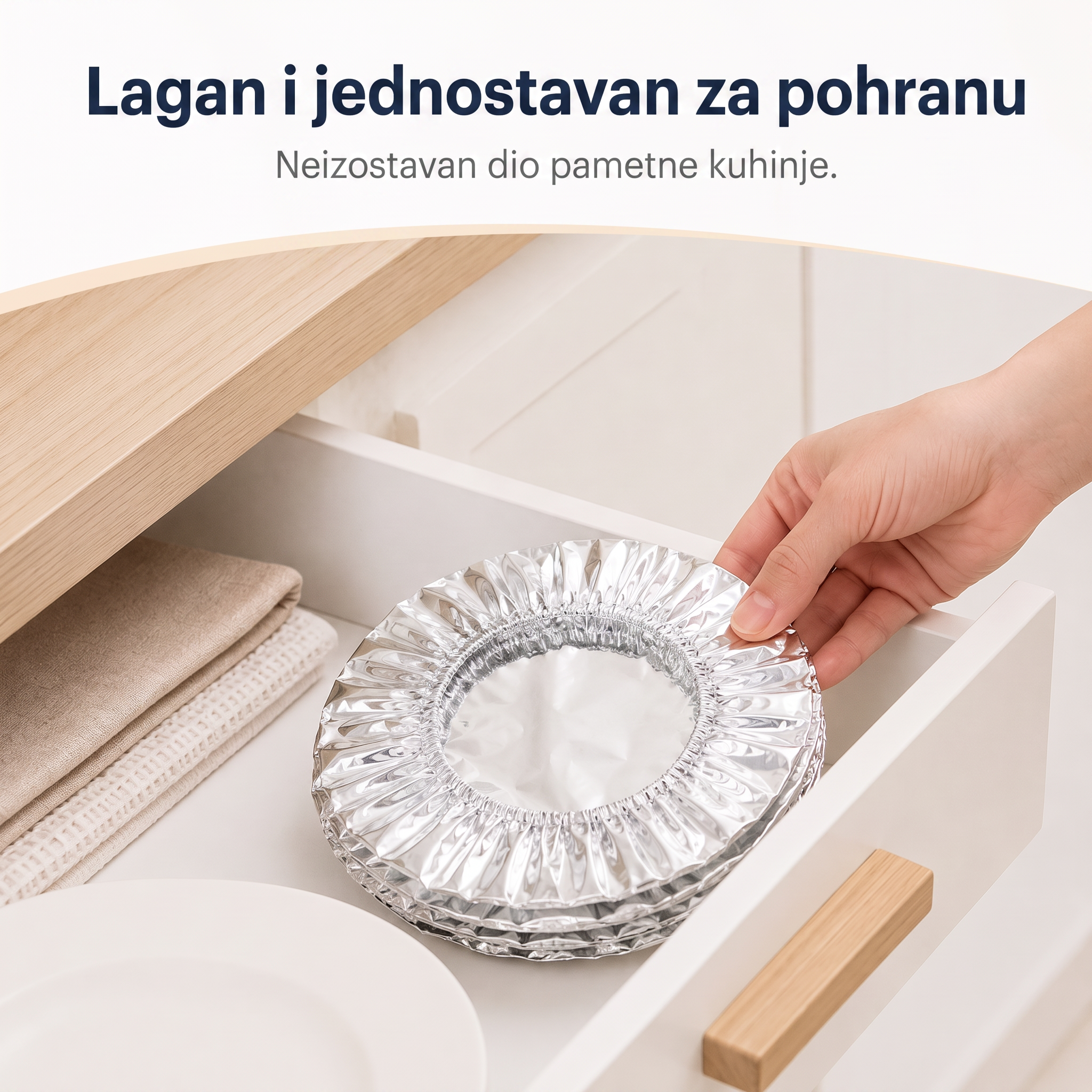 🔥🔥PKNEW® Sklopiva aluminijska folija za zaštitu hrane | Održava obroke toplima, svježima i zaštićenima od voćnih mušica