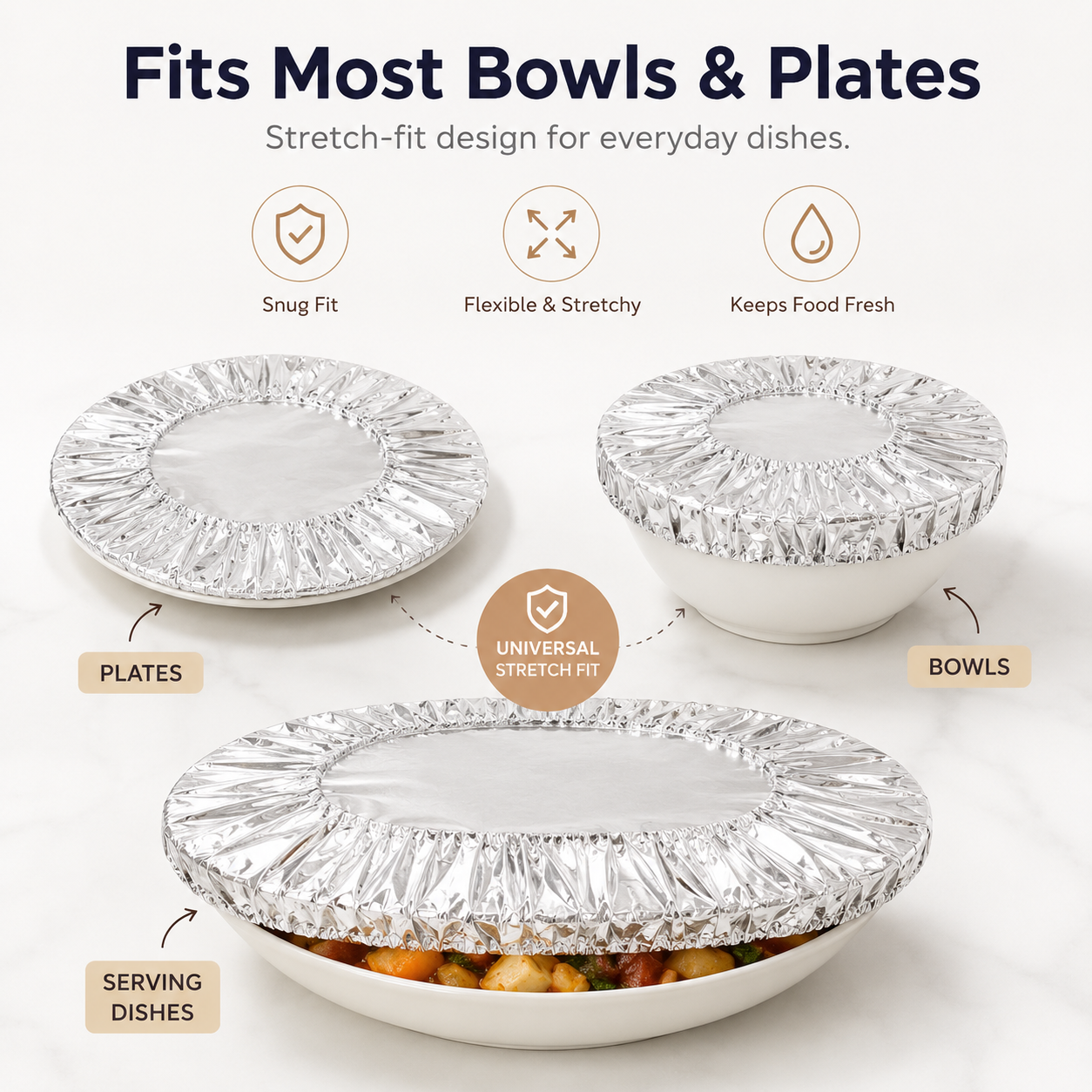 Reusable kitchen food warming cover for warmer fresher meals