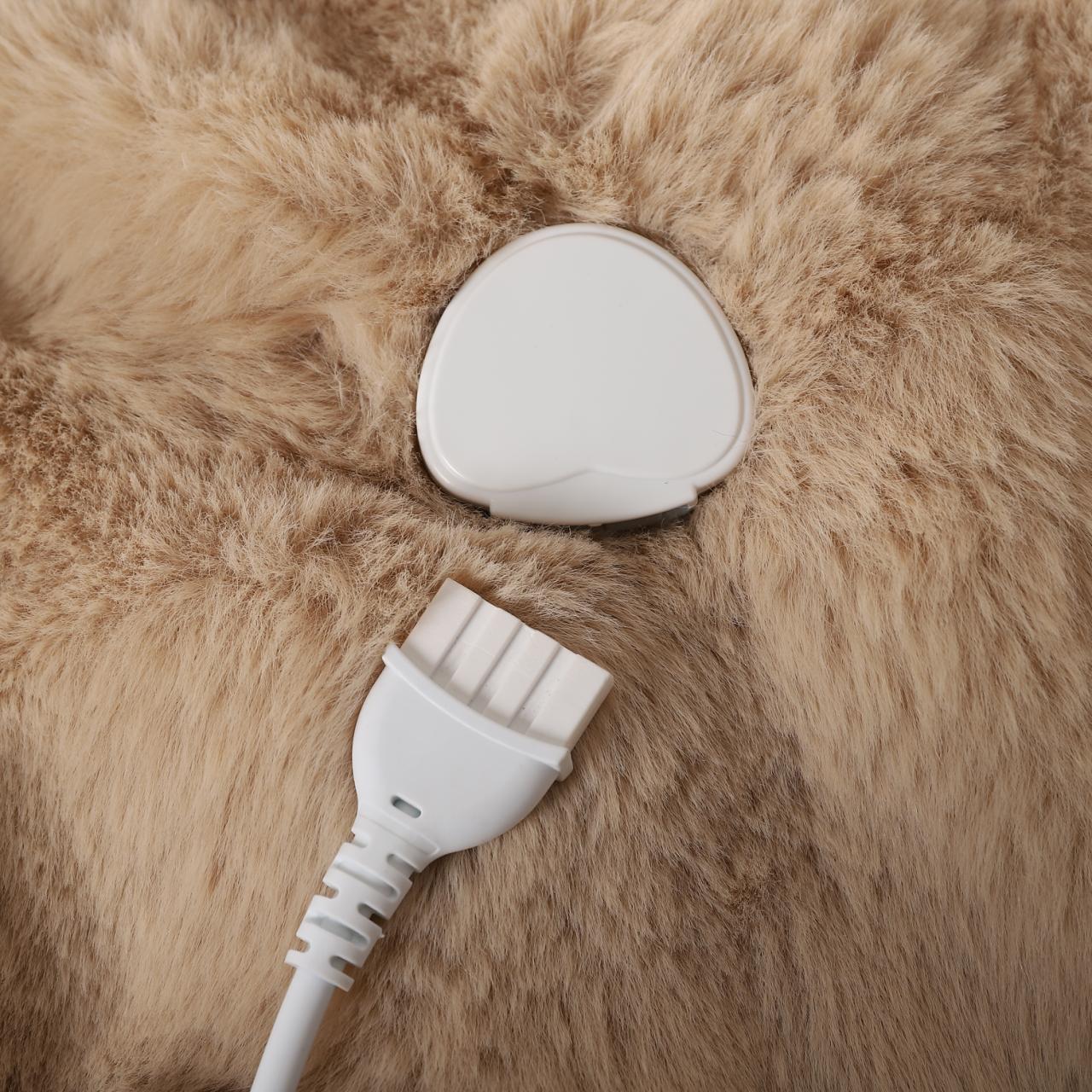 Snoarm N20 Electric Blanket - Luxury Faux Fur, 25-55°C Smart Heat, Machine Washable