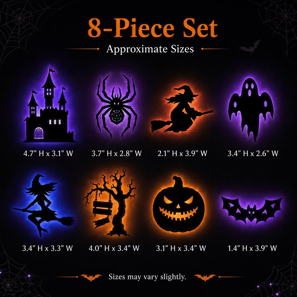 🎃 8-Pack Halloween LED Silhouette Wall Light Stickers 🔥Limited time 49% OFF🔥