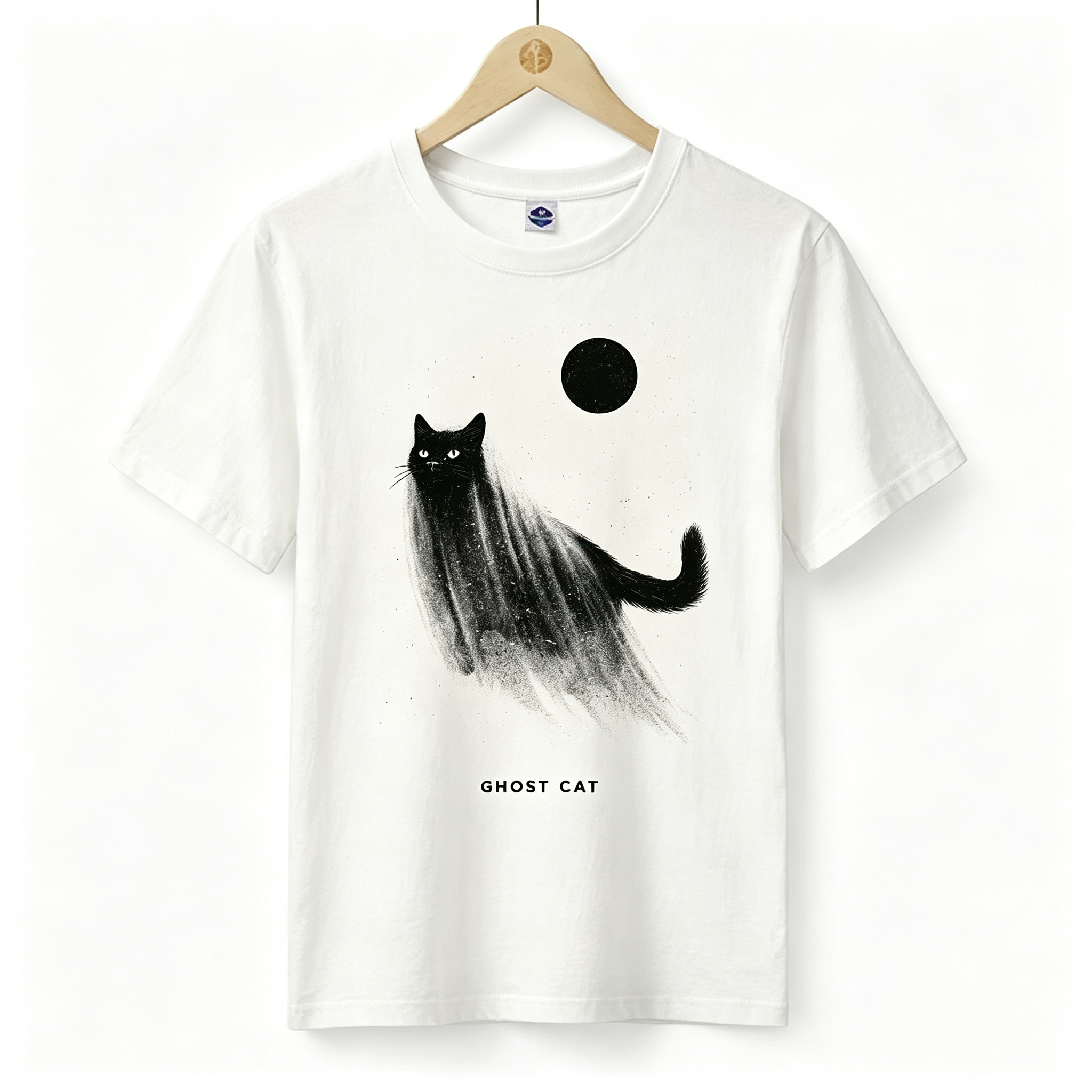 PShirt Black Cat Ghost 01 Halloween T-shirt
