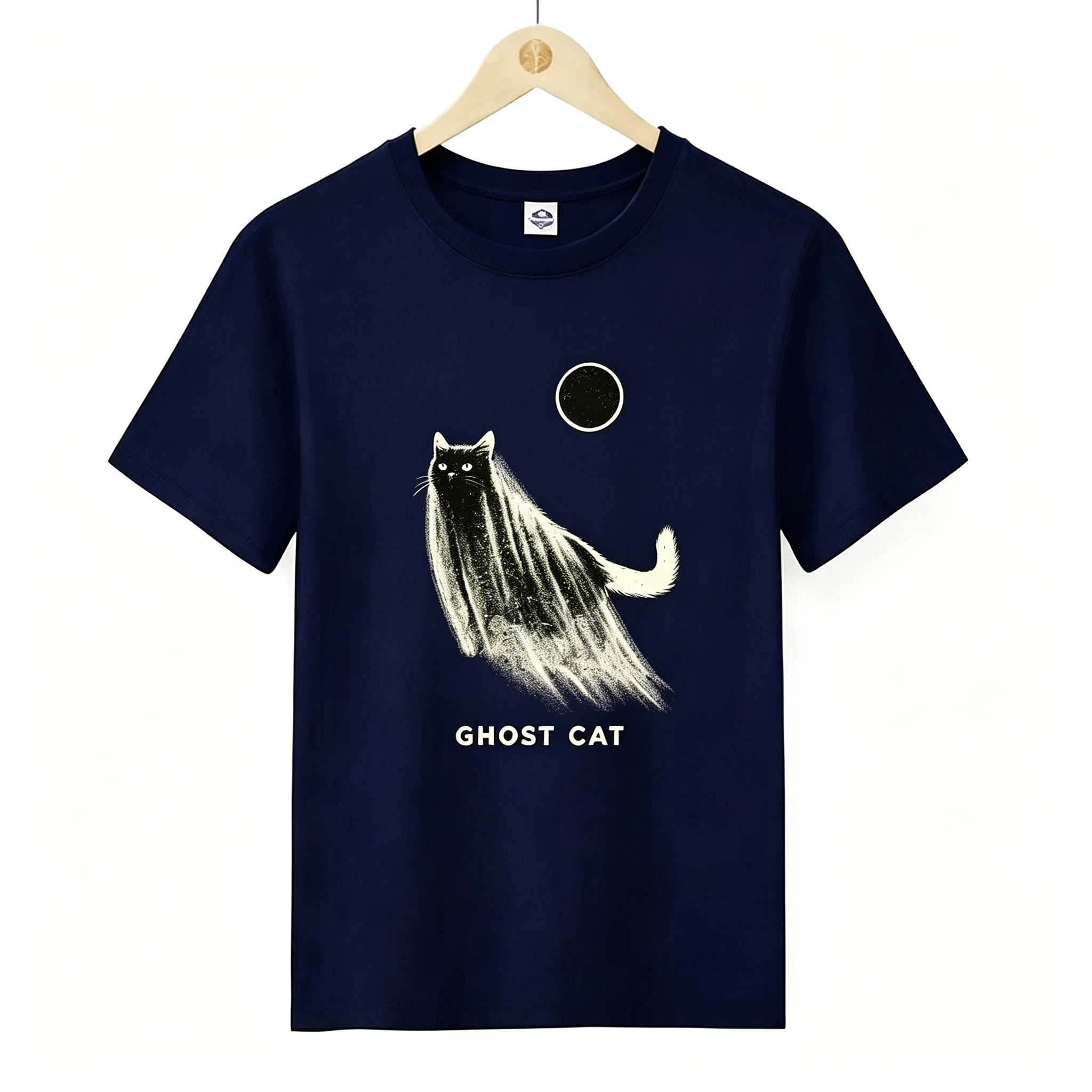 PShirt Black Cat Ghost 01 Halloween T-shirt
