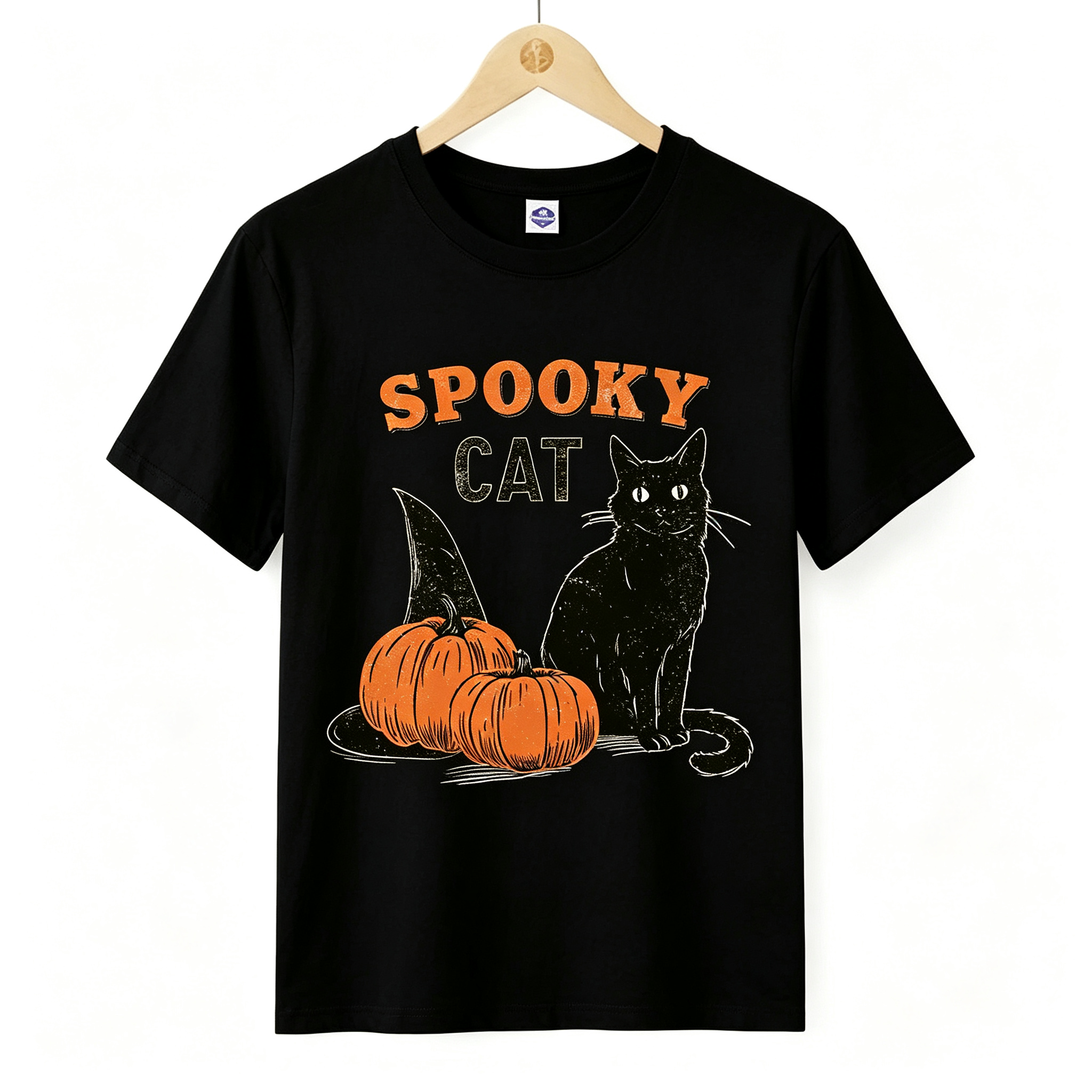 PShirt Black Cat Witch 01 Halloween T-shirt